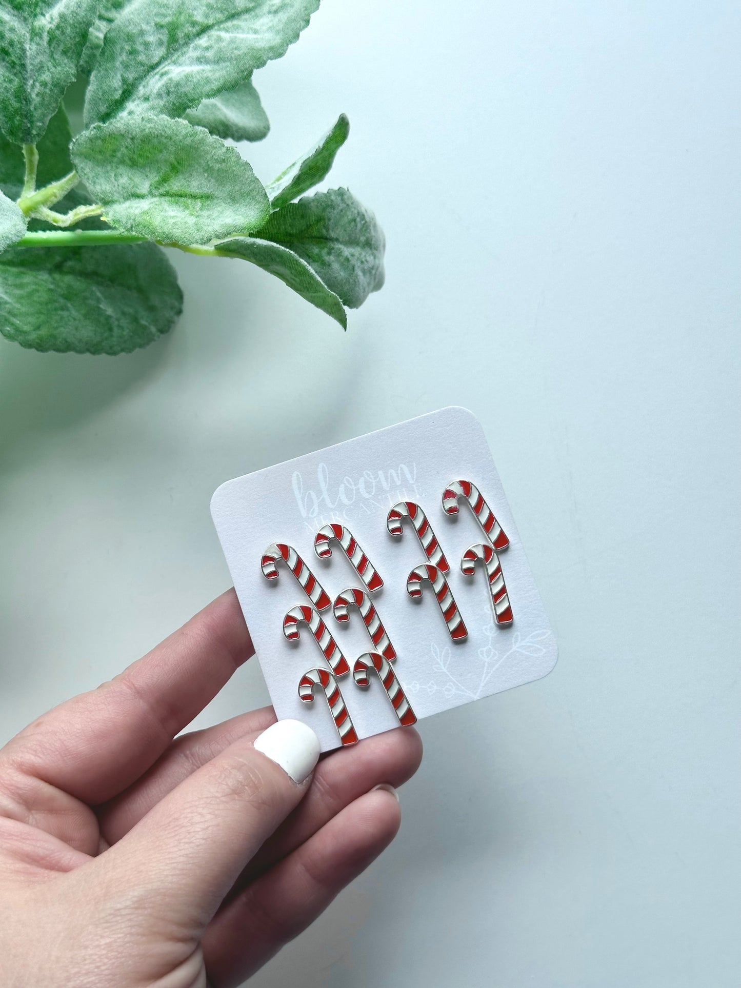 Enamel Candy Canes | Add-On Stud Packs (5 pair)