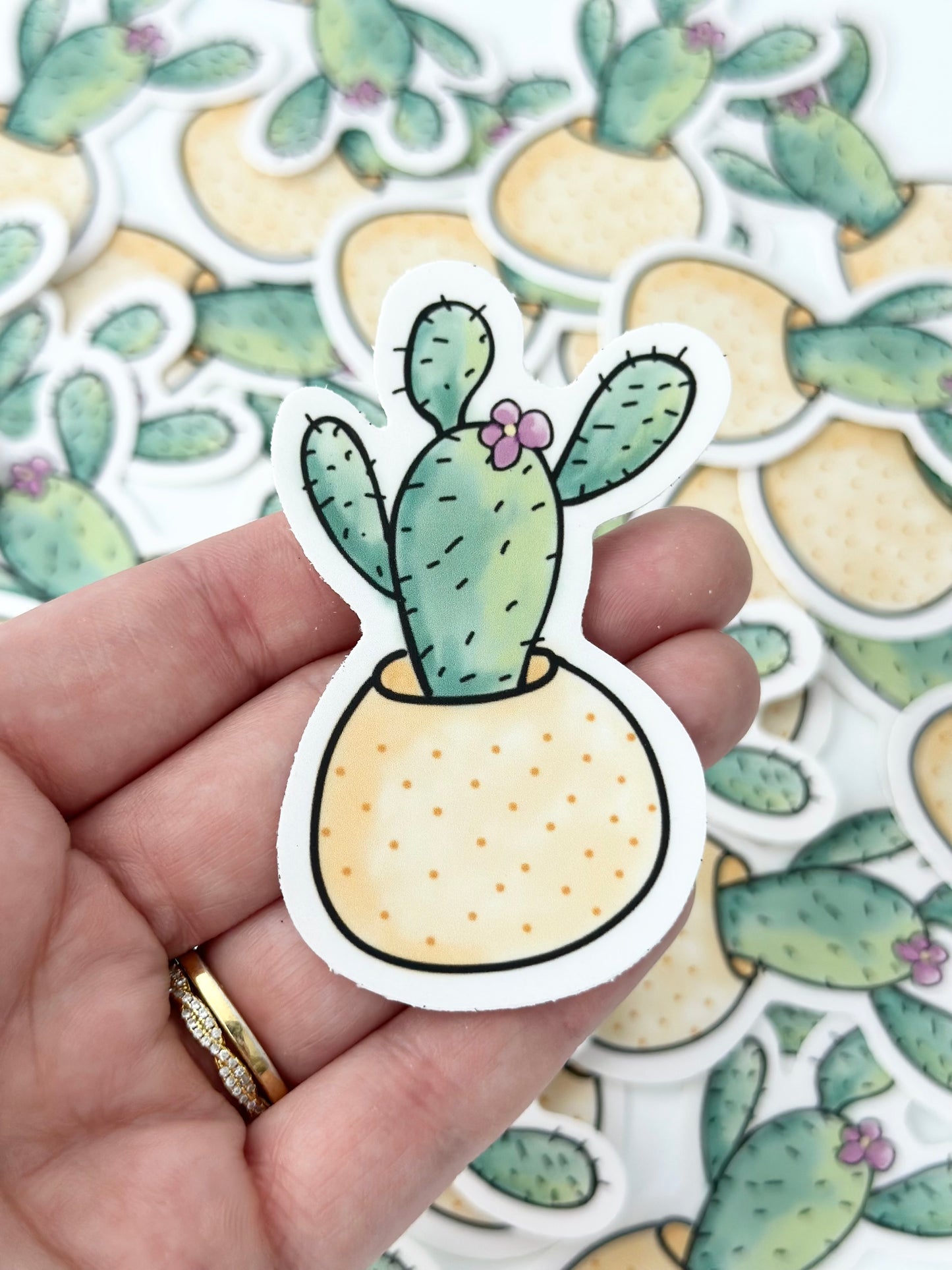 Purple Flower Cactus | Sticker