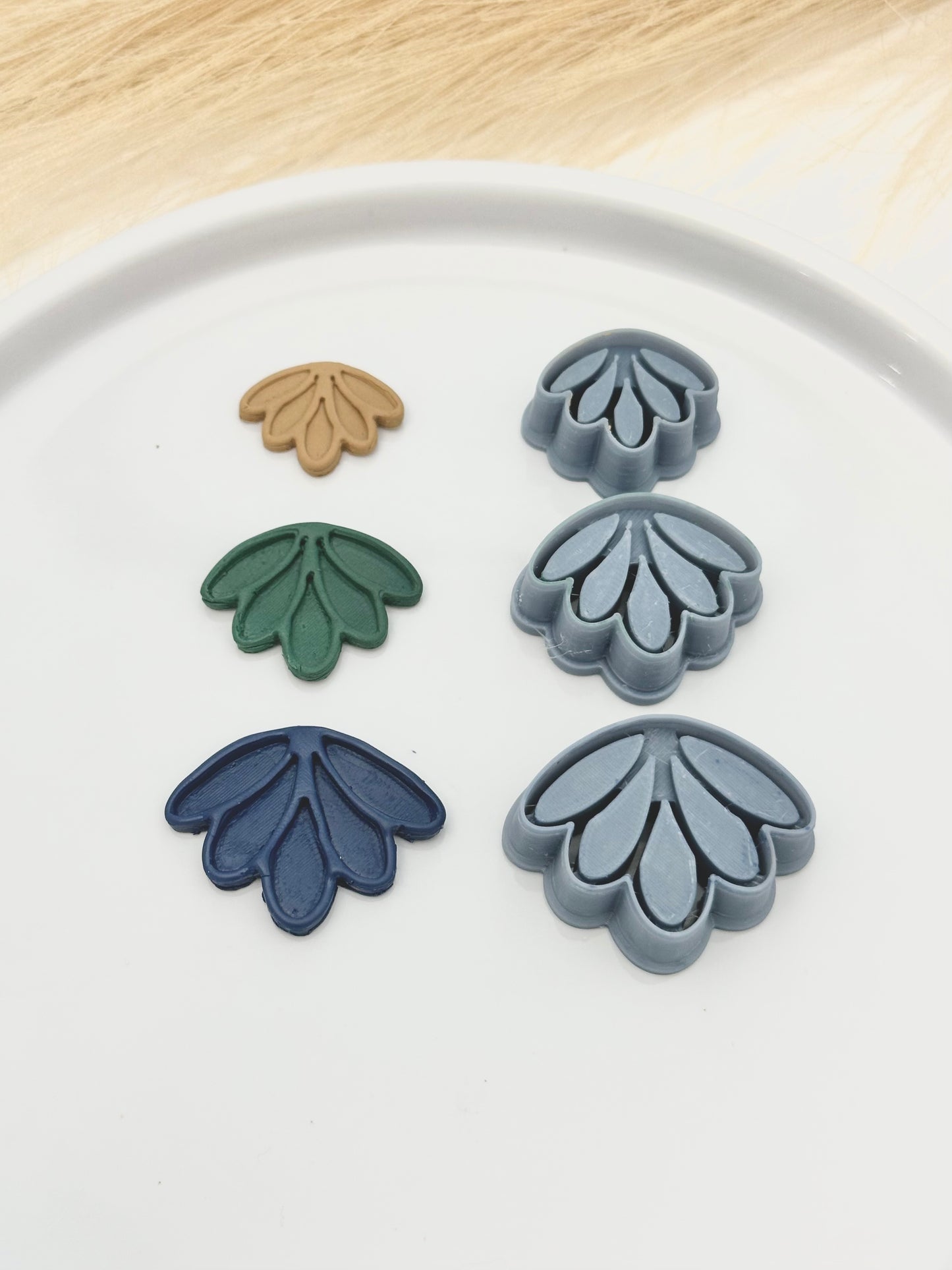 Debossed Lotus Spray | Polymer Clay Cutter