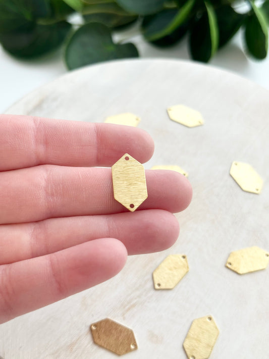 Trapezoid Connector Charm - Gold (10pc)