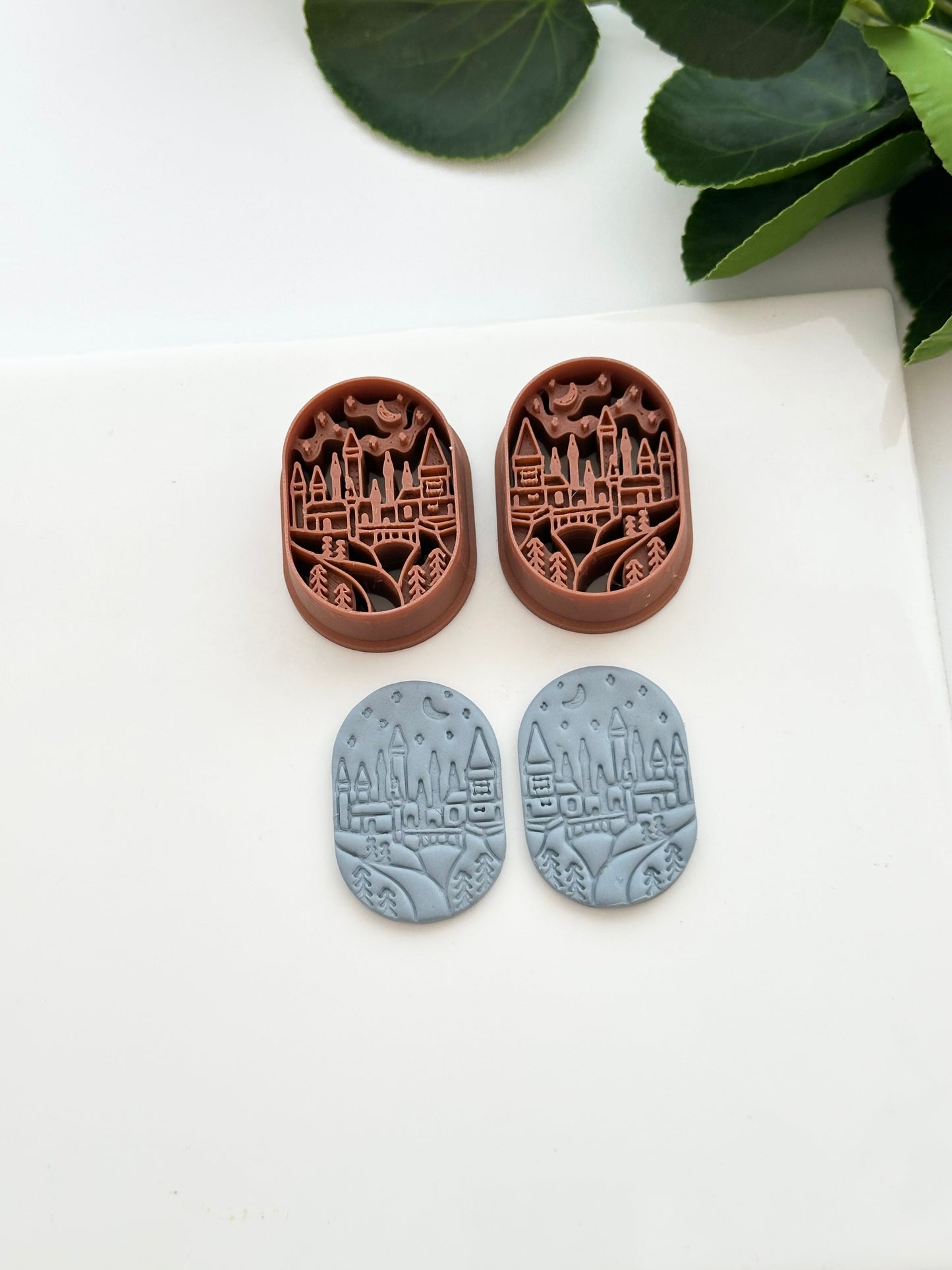 Magic Wizarding School Scene (Mirror Set) | Polymer Clay Cutter