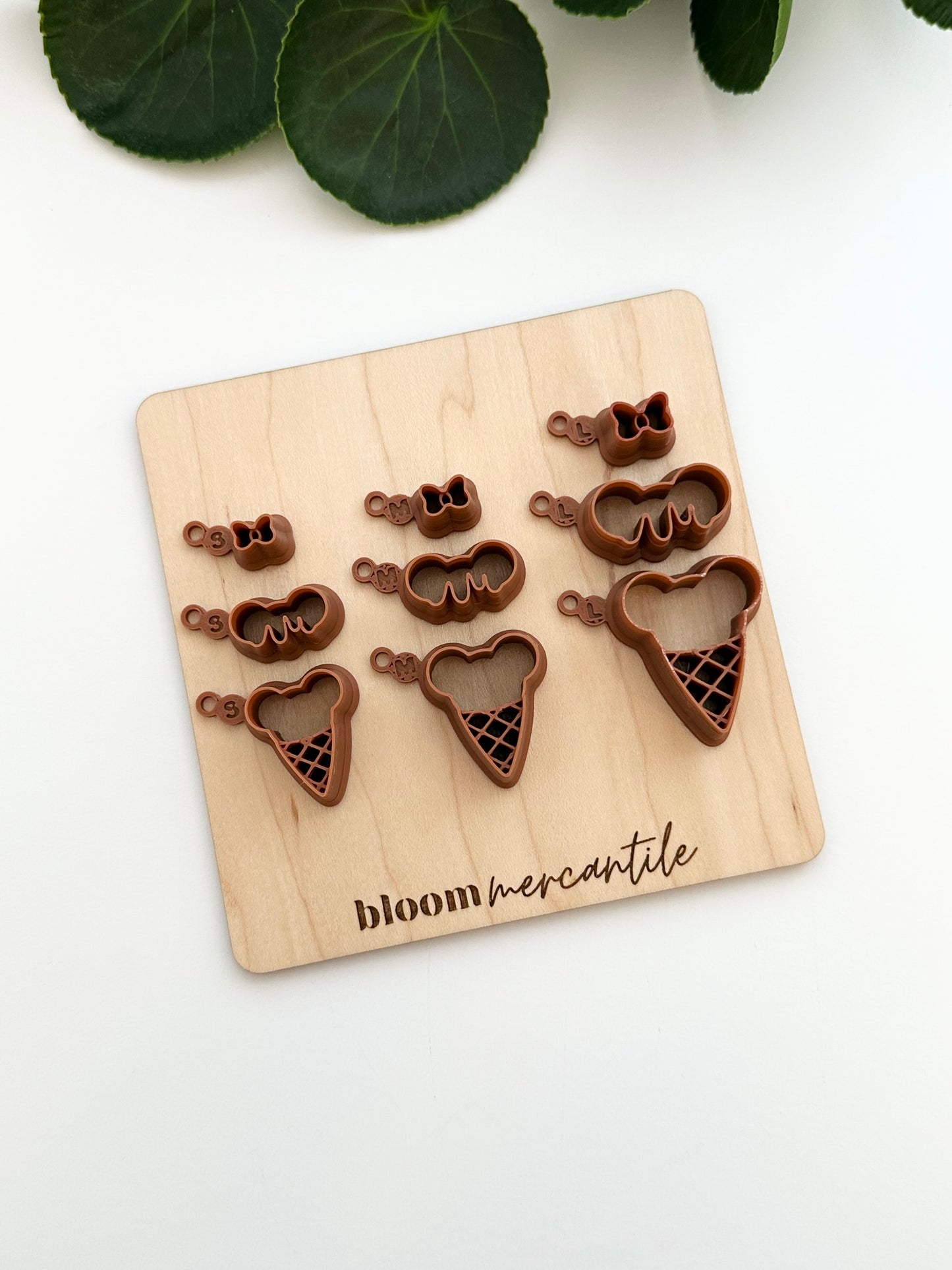 Mouse Head Ice Cream Cone Set | Polymer Clay Cutter