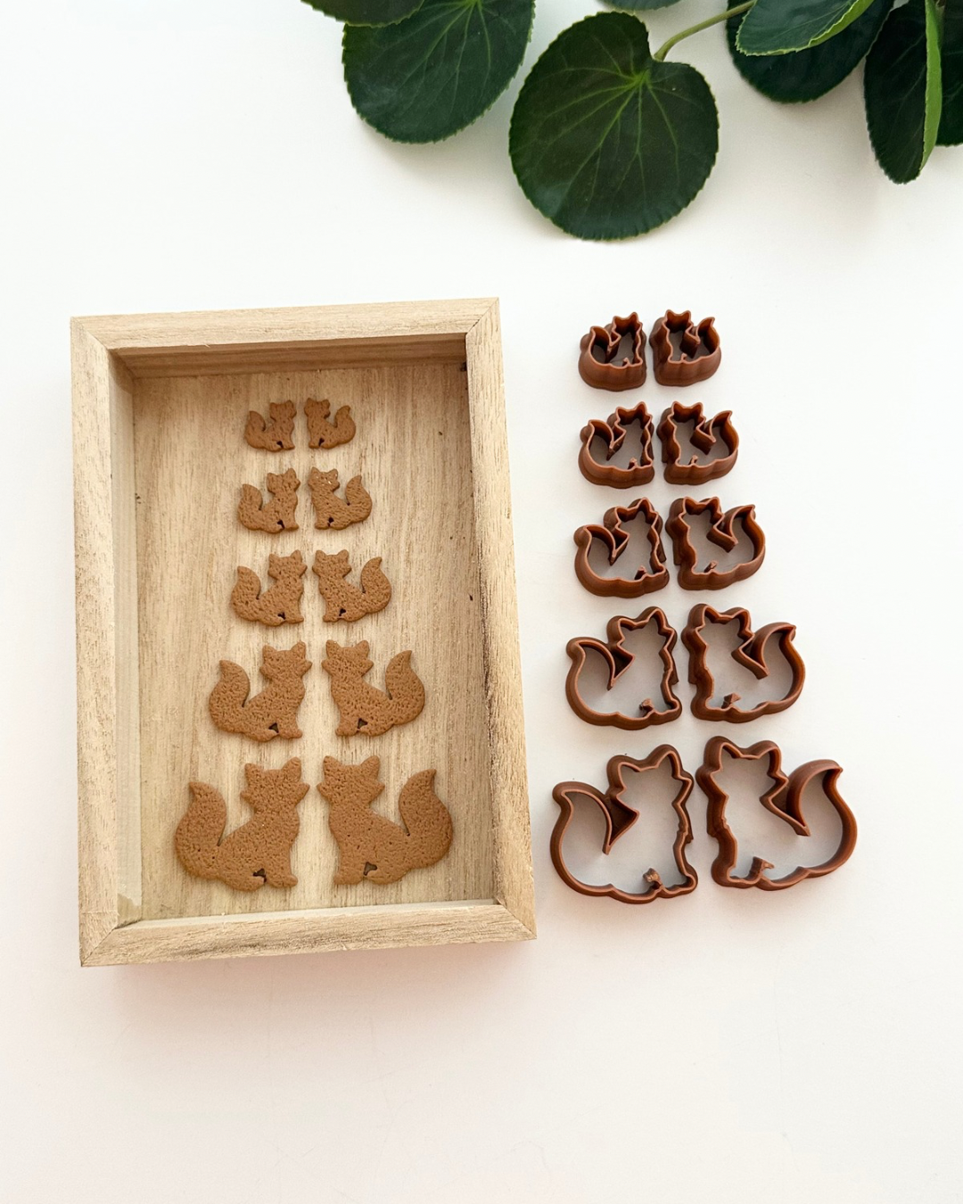 Fox Silhouette (Mirror Set) | Polymer Clay Cutter