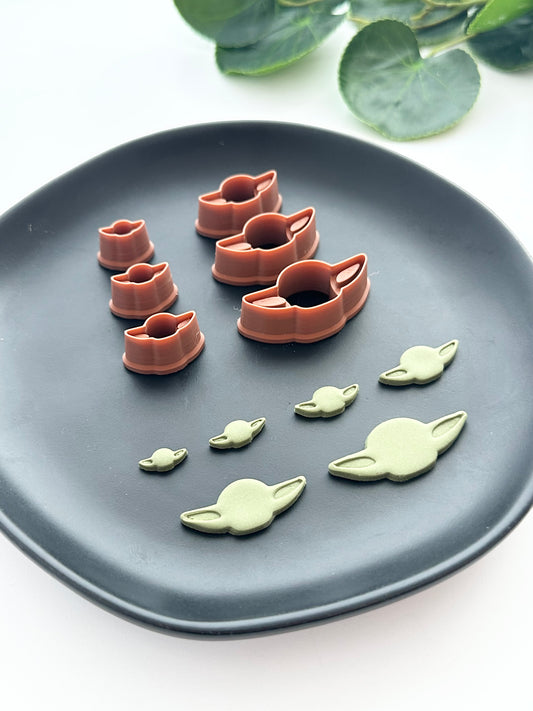 Wise Little Green Alien | Polymer Clay Cutter