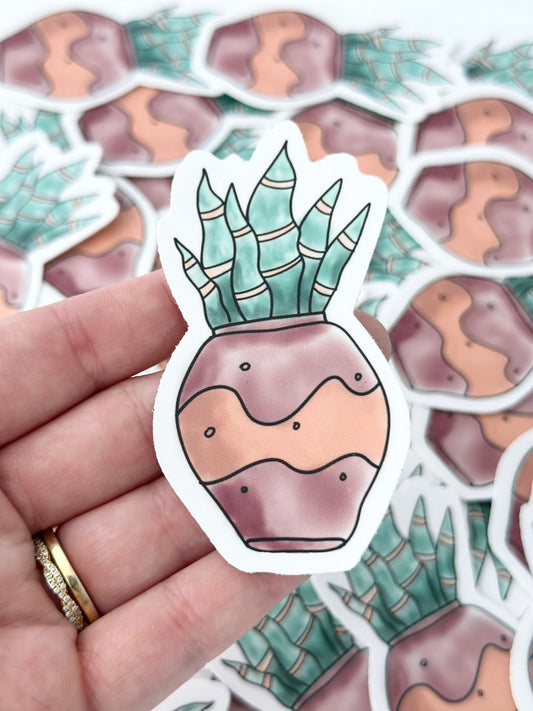 Striped Snake Plant | Sticker