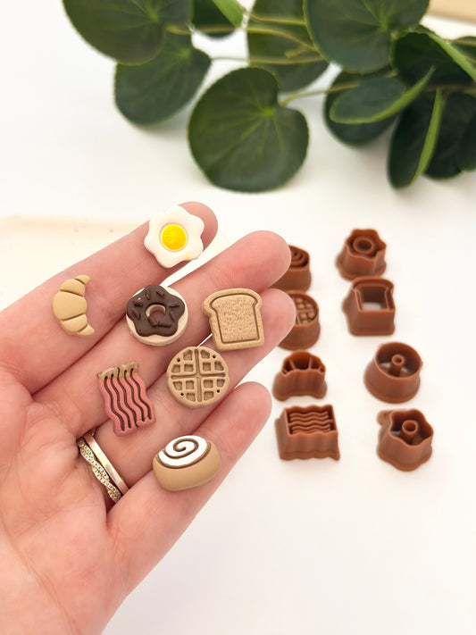 Breakfast Middle Stud Pack - 7 Styles (8pc) | Polymer Clay Cutter