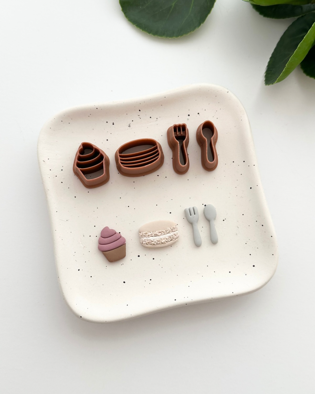 Desserts Biggie Stud Pack (4pc) | Polymer Clay Cutter
