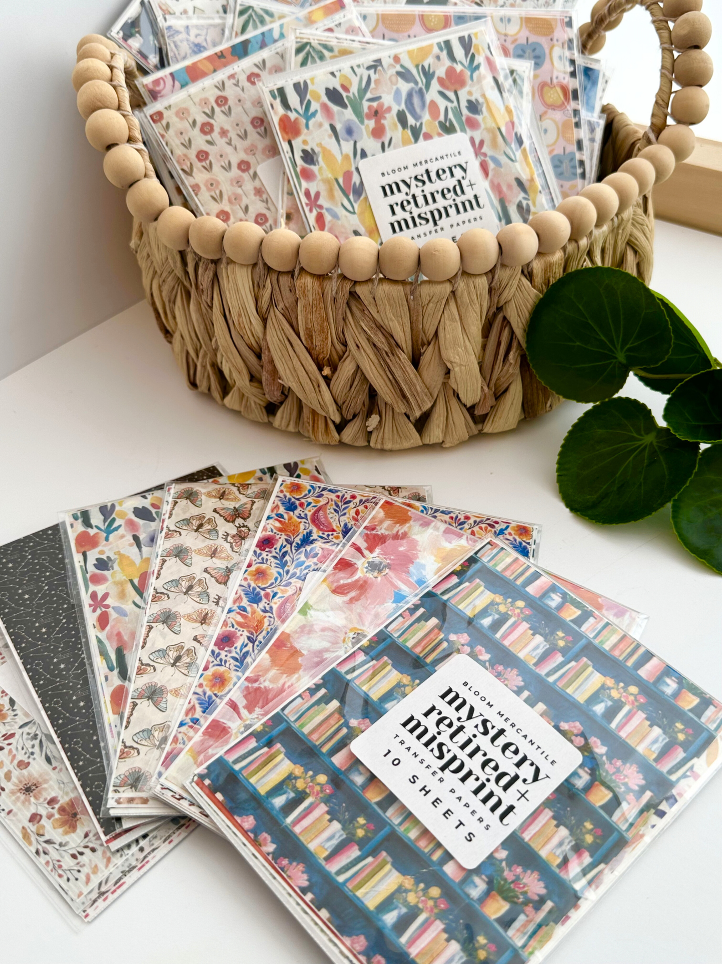 Mystery Retired + Misprint Transfer Paper Bundle - 10 Sheets | Image Transfer Paper