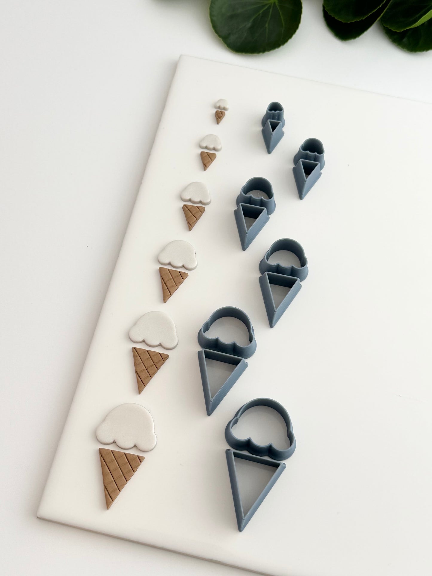 Ice Cream Cones (2pc) | Polymer Clay Cutter