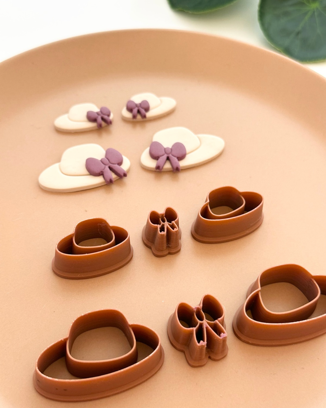 Wide Brim Hat and Bow | Polymer Clay Cutter