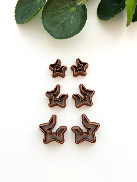 Star Hoop (Mirror Set) | Polymer Clay Cutter