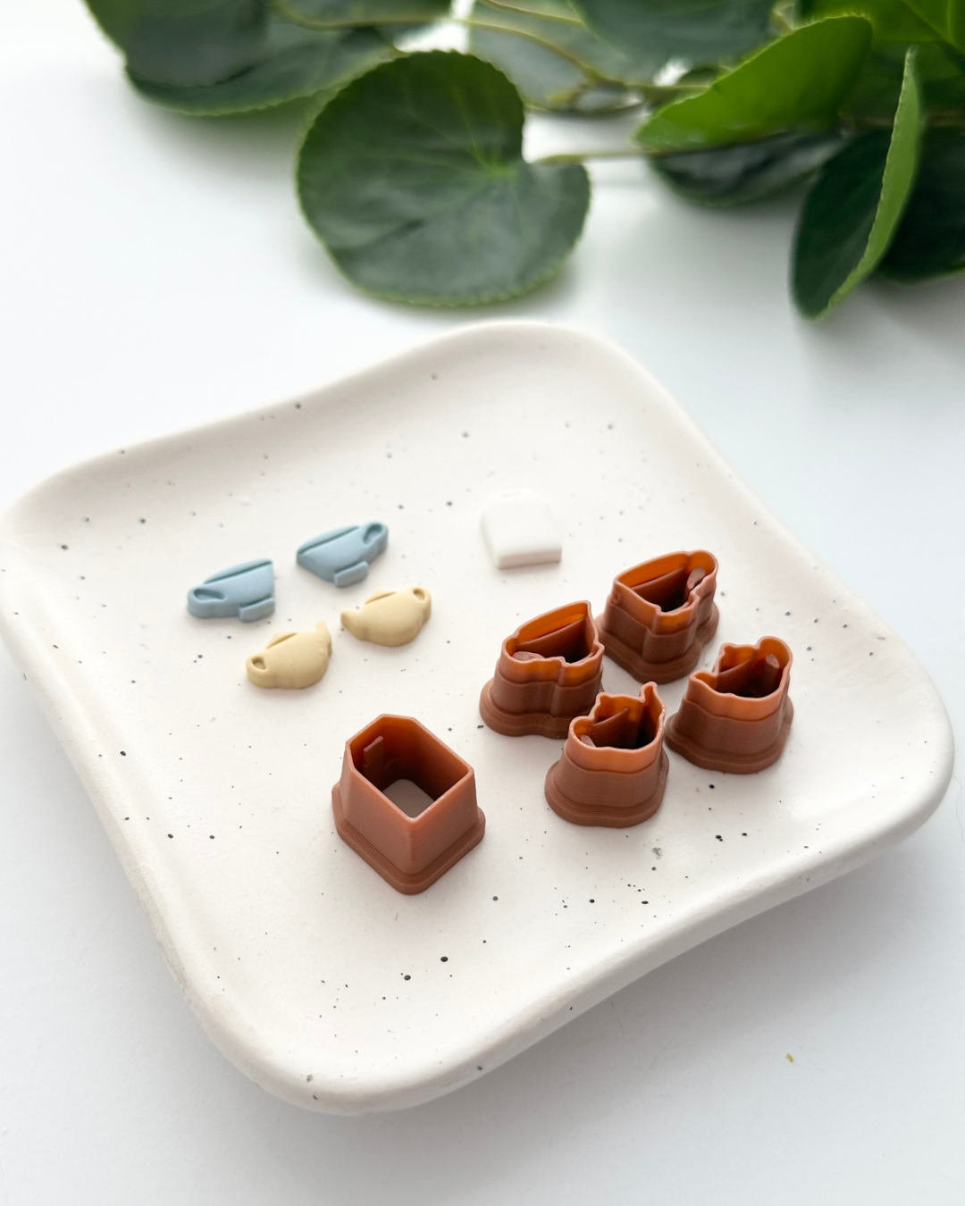 Tea Party Little Stud Pack (5pc) | Polymer Clay Cutter