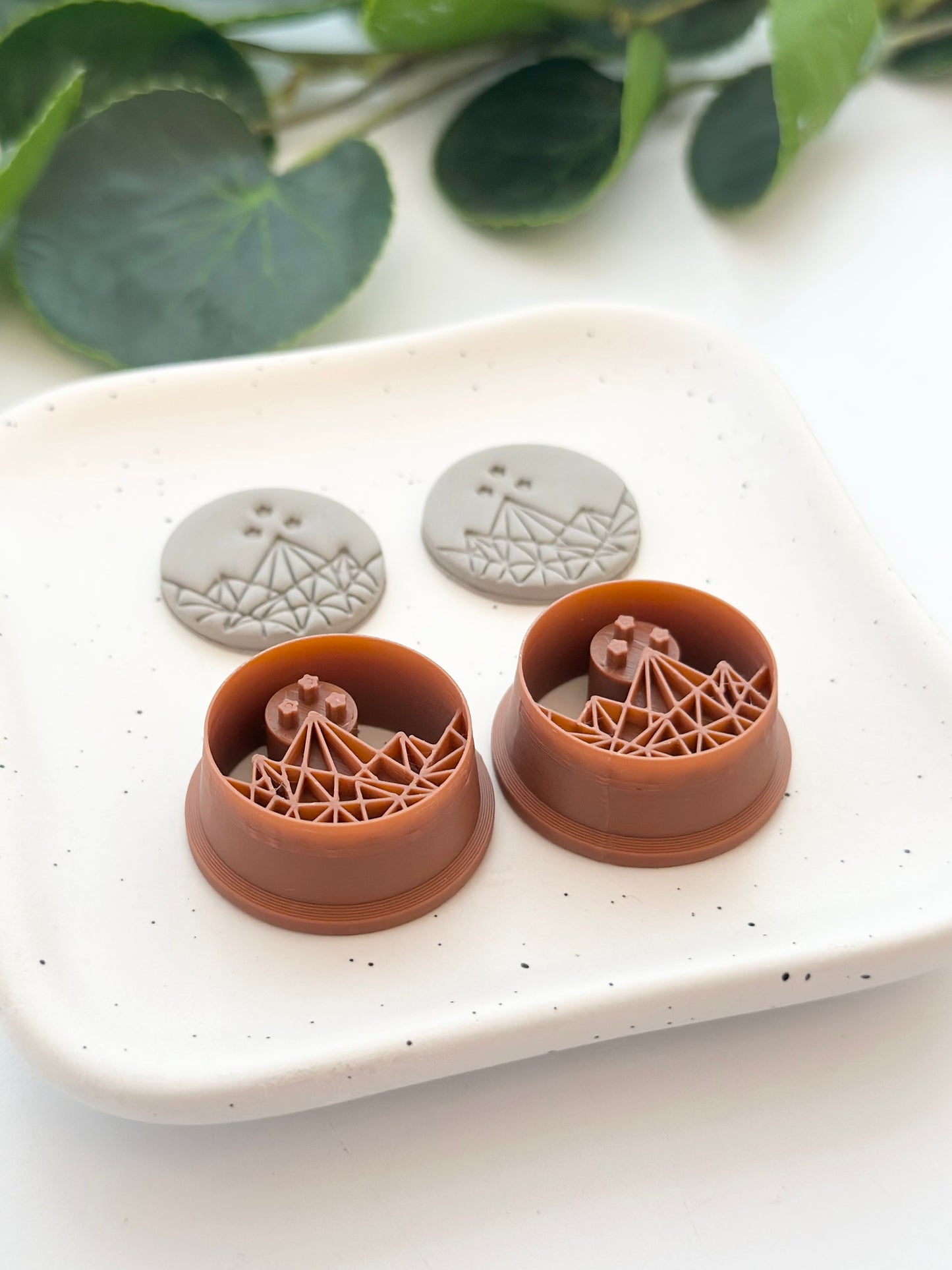 Three Stars and Mountain Skyline (Mirror Set) | Polymer Clay Cutter
