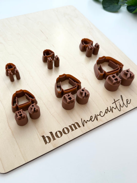 Sweater with H & R Monogrammed Stamps | Polymer Clay Cutter