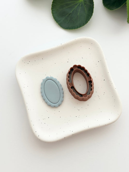Scalloped Oval Frame | Polymer Clay Cutter