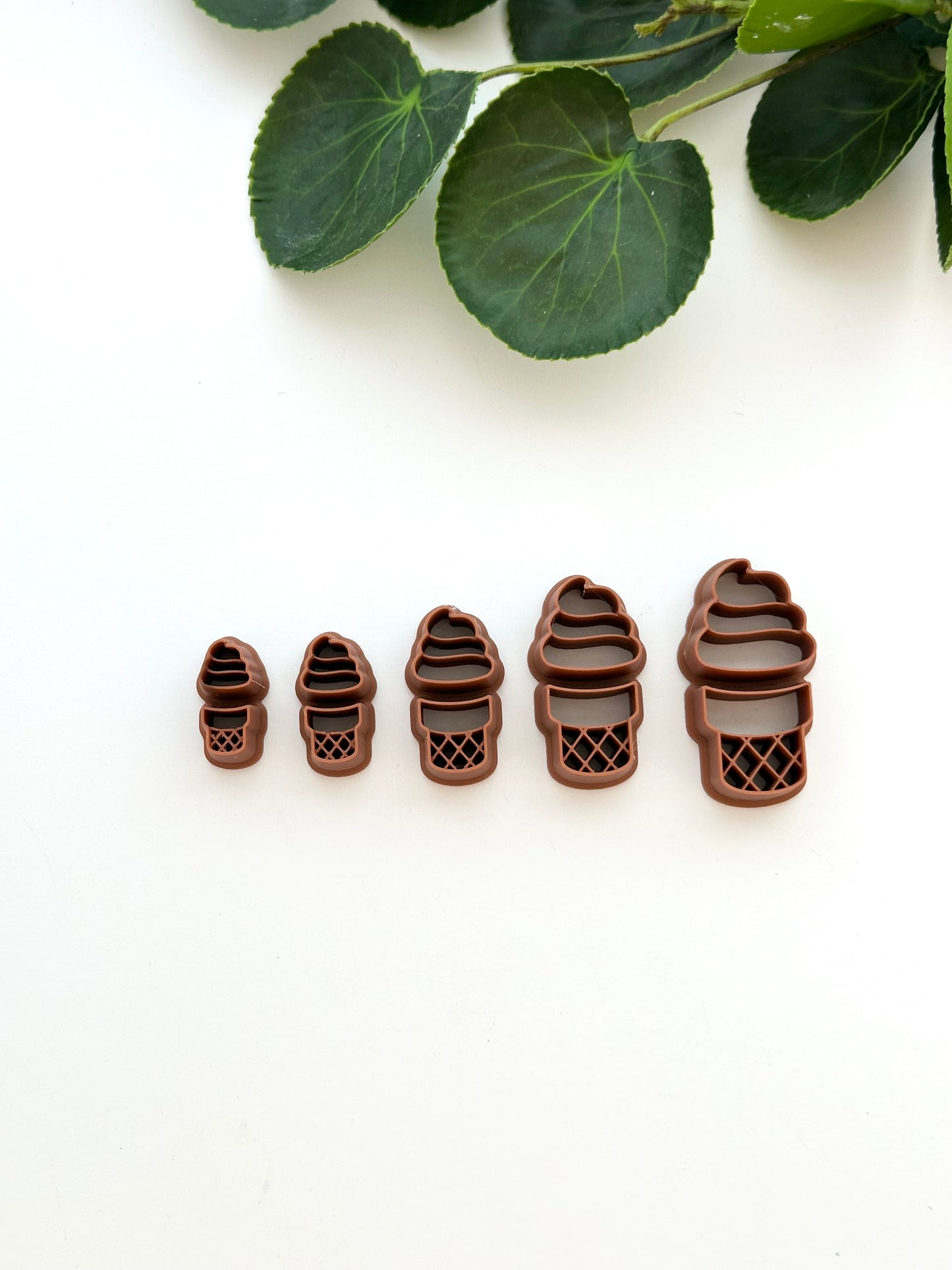 Swirled Ice Cream Cone Set | Polymer Clay Cutter