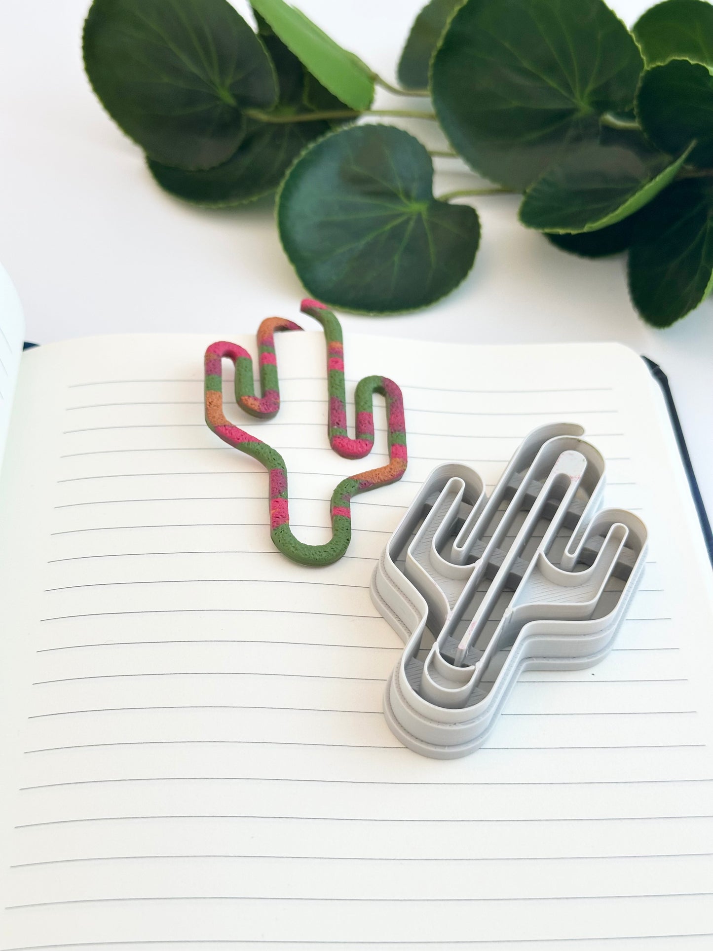 Cactus Paperclip Bookmark | Polymer Clay Cutter