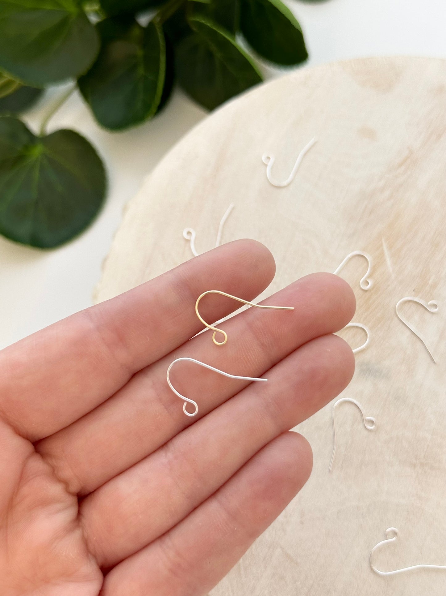 Wire Earring Hooks - Gold or Silver (10pc)