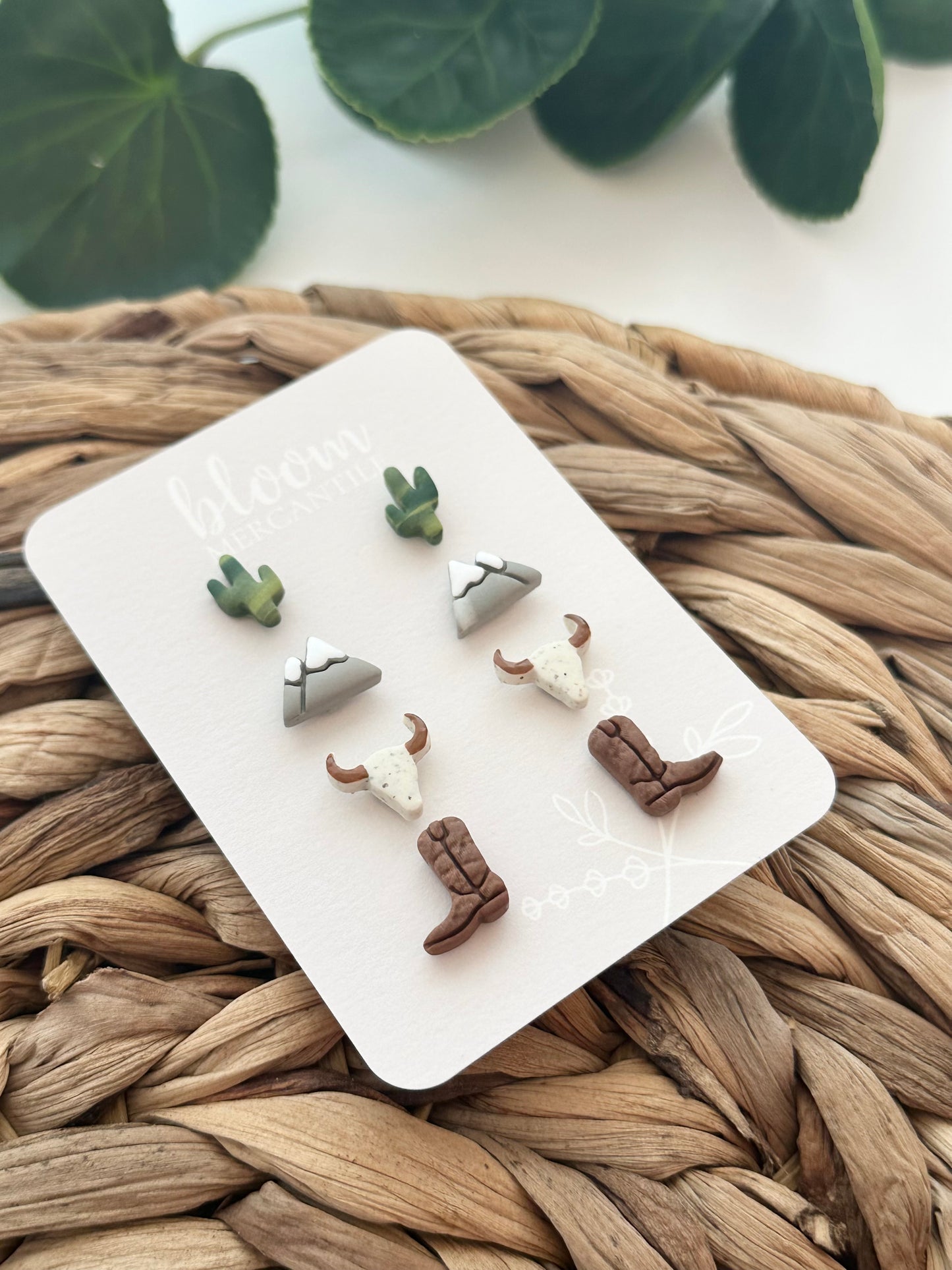 Desert Vibes Studs | Polymer Clay Earrings