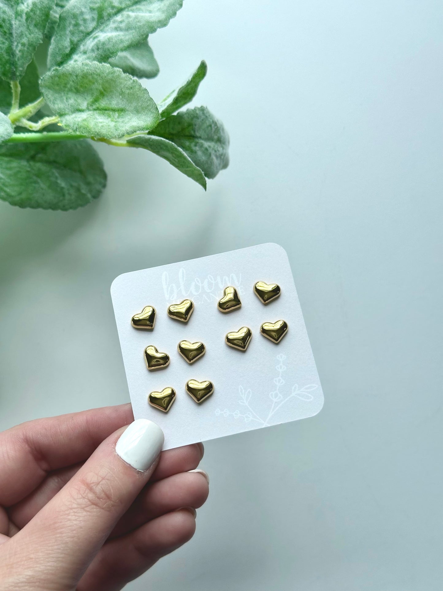 Gold Hearts | Add-On Stud Packs (5 pair)