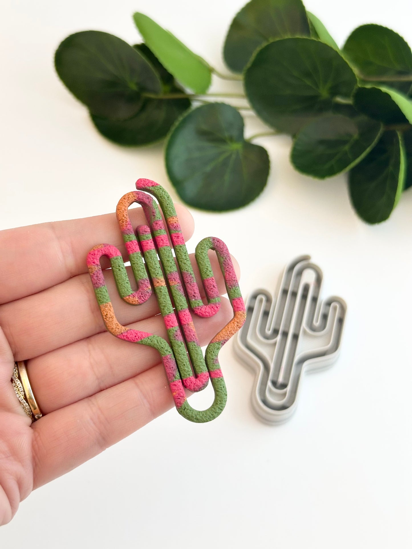 Cactus Paperclip Bookmark | Polymer Clay Cutter
