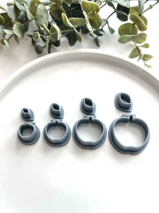 Apple & Leaf | Back to School Theme | Polymer Clay Cutter