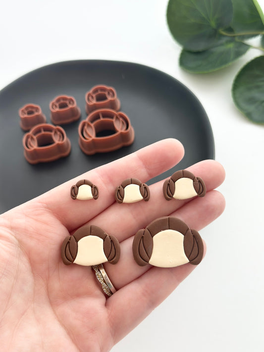 Rebel Princess Buns | Polymer Clay Cutter