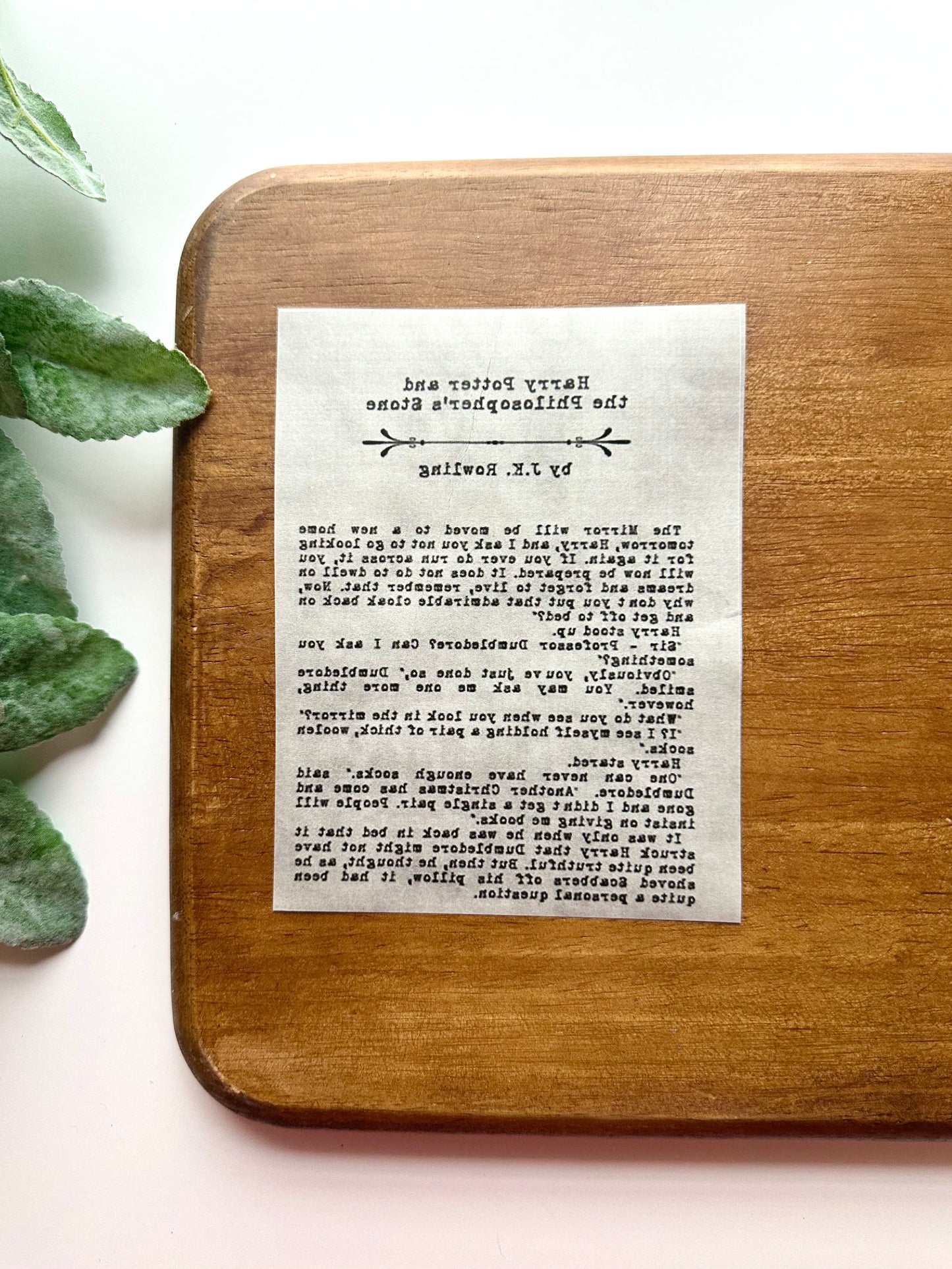 Philosopher’s Stone Book Page | BK01 | Image Transfer Paper