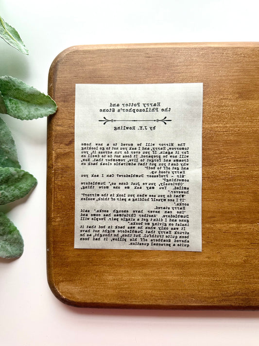 Philosopher’s Stone Book Page | BK01 | Image Transfer Paper