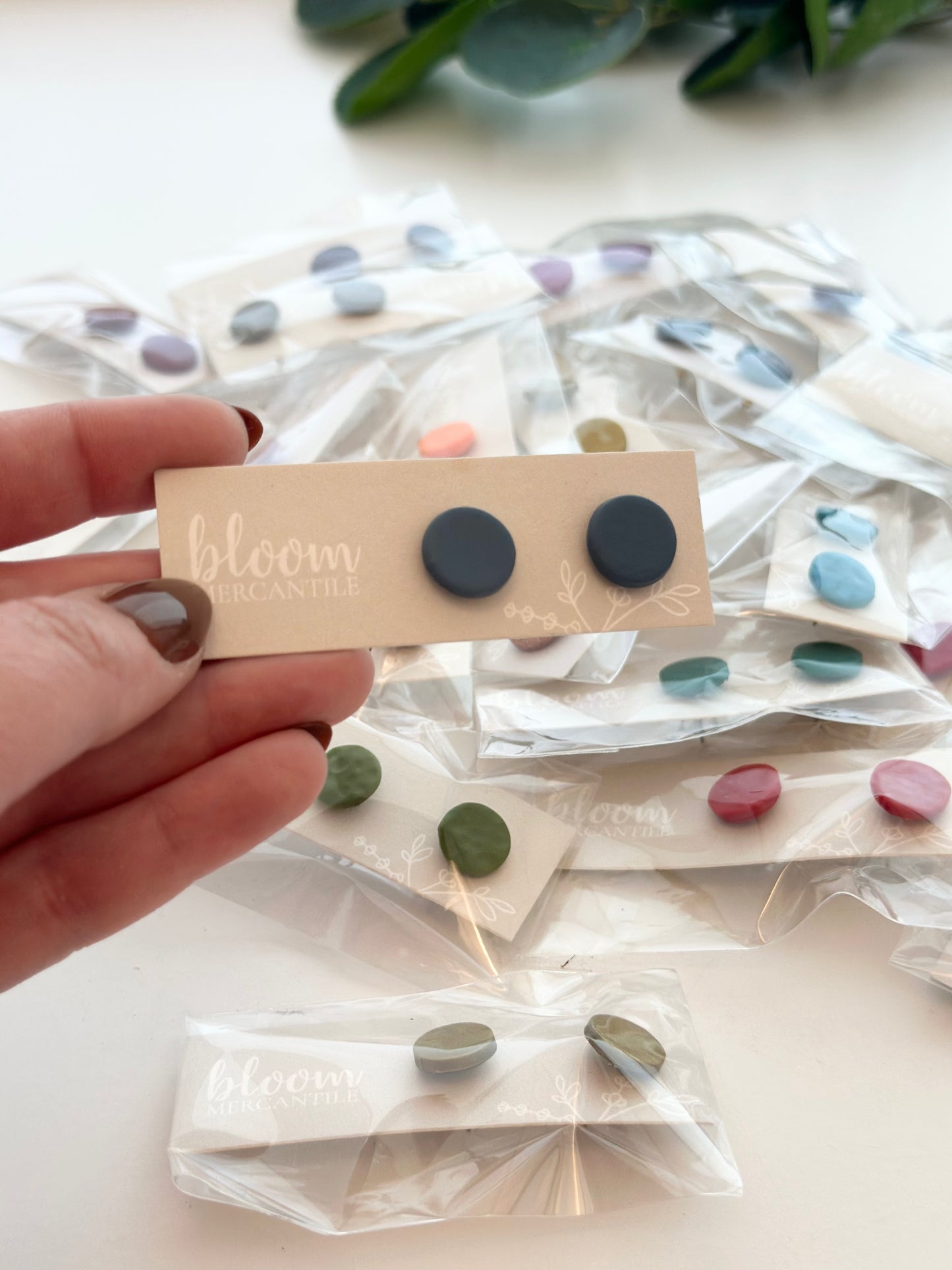Mystery Circle Studs | Polymer Clay Earrings