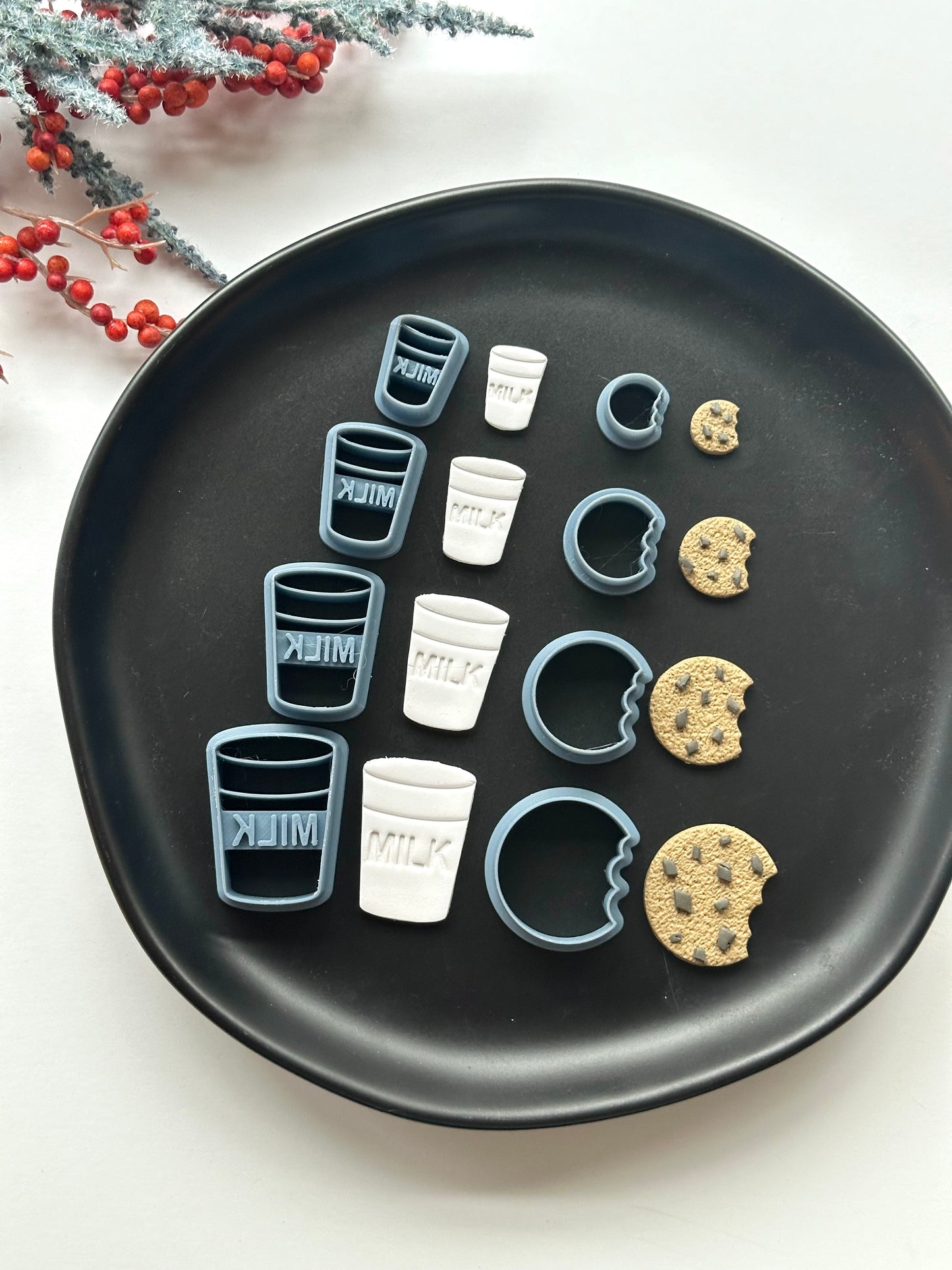 Milk & Cookies | Polymer Clay Cutter