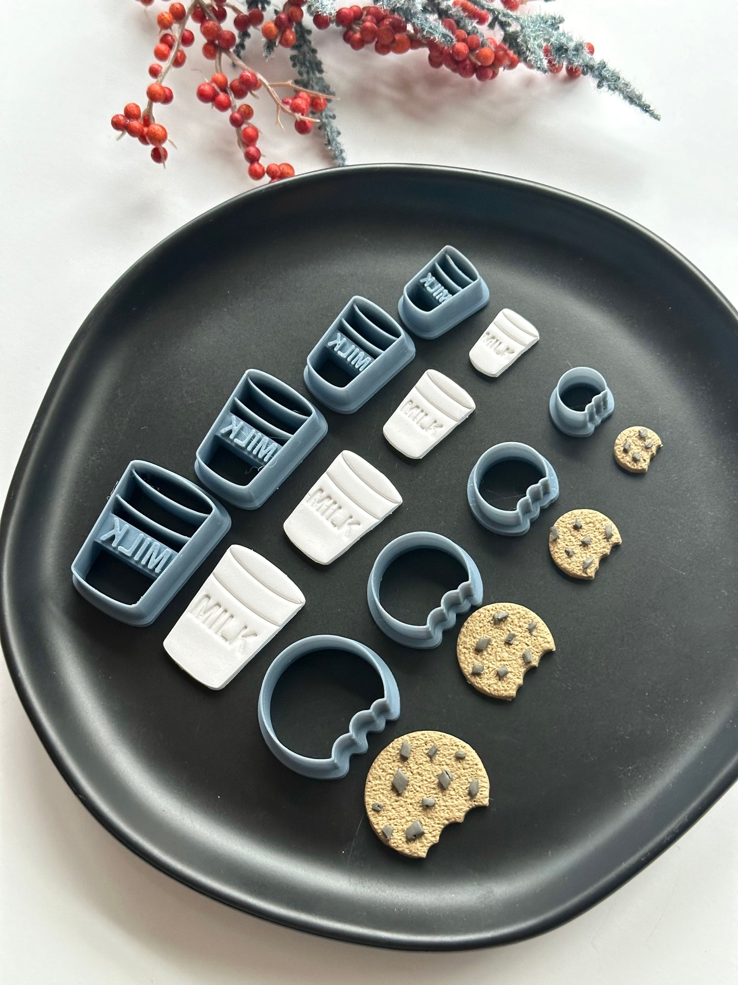 Milk & Cookies | Polymer Clay Cutter