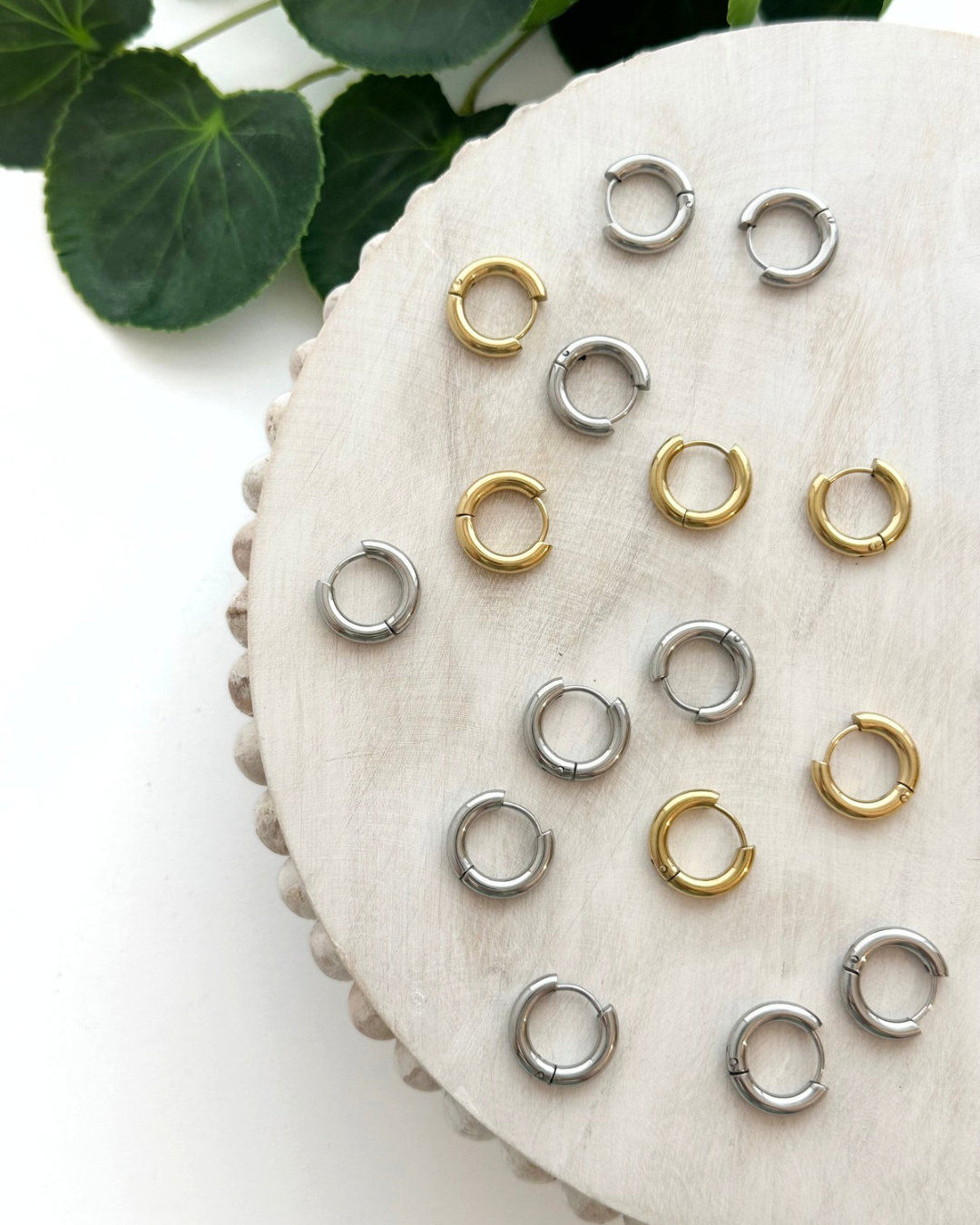 Chunky Leverback Earring Hoops - Gold or Silver (10pc)