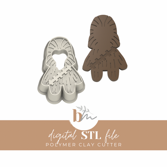 Brown Furry Friend - 4 Sizes | Digital STL File | Polymer Clay Tools & Cutters