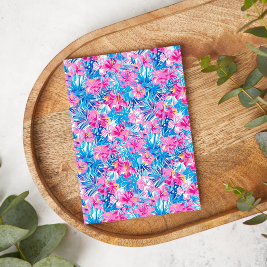 Bue and Pink Abstract Flowers | AG011 | Image Transfer Paper