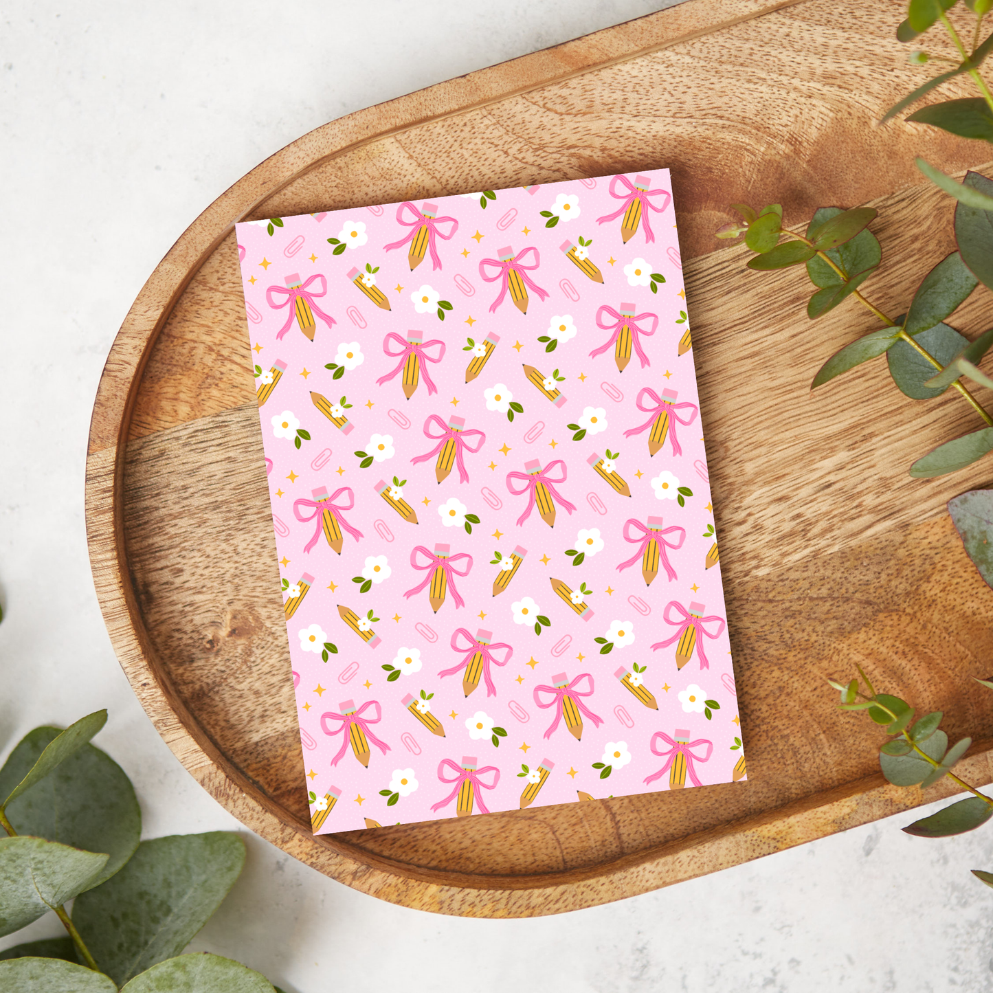 Pink Bows and Pencils | AG146 | Image Transfer Paper