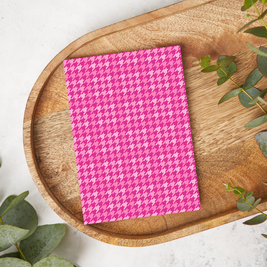 Shades of Pink Houndstooth | Breast Cancer Awareness | BRCA11 | Image Transfer Paper
