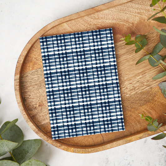 Blue Watercolor Plaid | JN040 | Image Transfer Paper