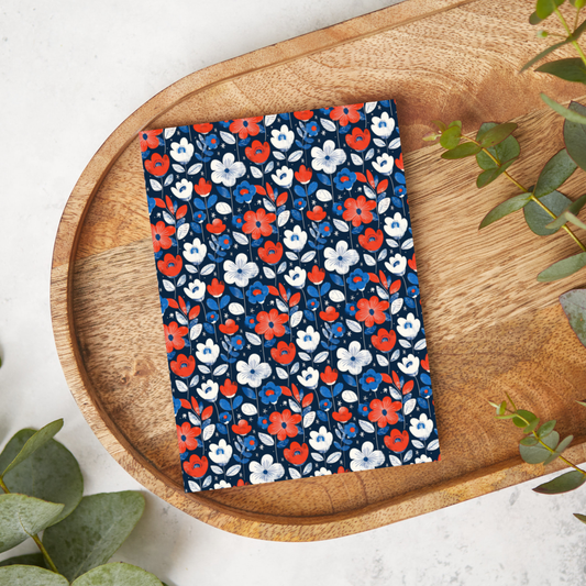 Red, White, and Blue Flowers | AP016 | Image Transfer Paper