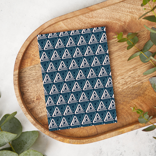 Blue and White Triangle Doodles | DD13 | Image Transfer Paper