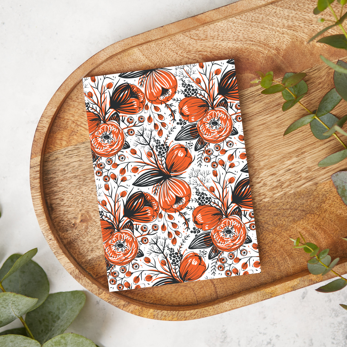 Black and Orange Ranunculus | FL080 | Image Transfer Paper