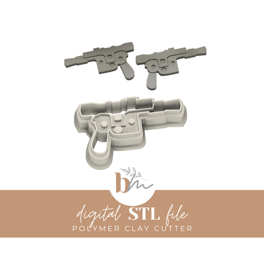Blaster Gun - 5 Sizes | Digital STL File | Polymer Clay Tools & Cutters