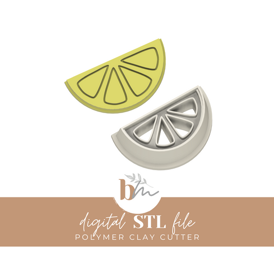 Citrus Half Slice - 4 Sizes | Digital STL File | Polymer Clay Tools & Cutters