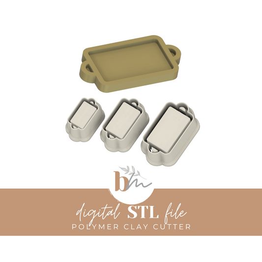 Cookie Tray - 3 Sizes | Digital STL File | Polymer Clay Tools & Cutters