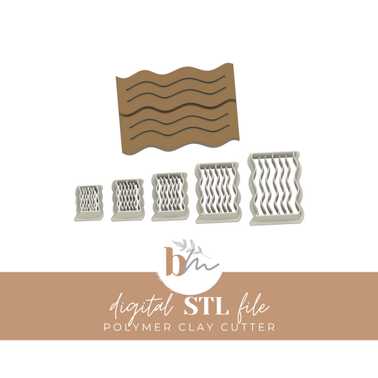 Bacon - 5 Sizes | Digital STL File | Polymer Clay Tools & Cutters