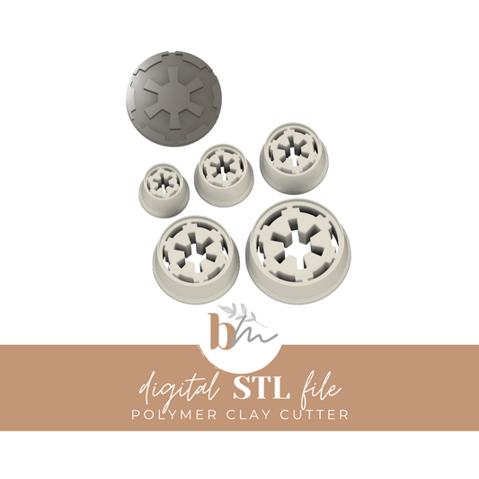 Dark Empire Symbol - 5 Sizes | Digital STL File | Polymer Clay Tools & Cutters