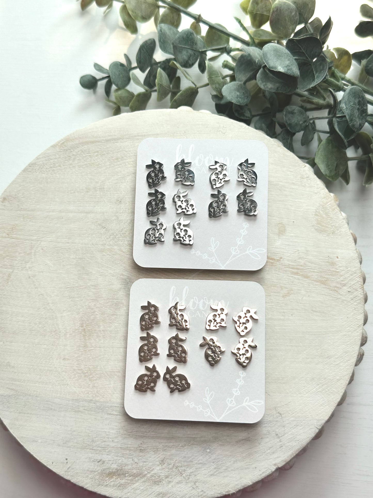 Floral Rabbits | Add-On Stud Packs (5 pair)