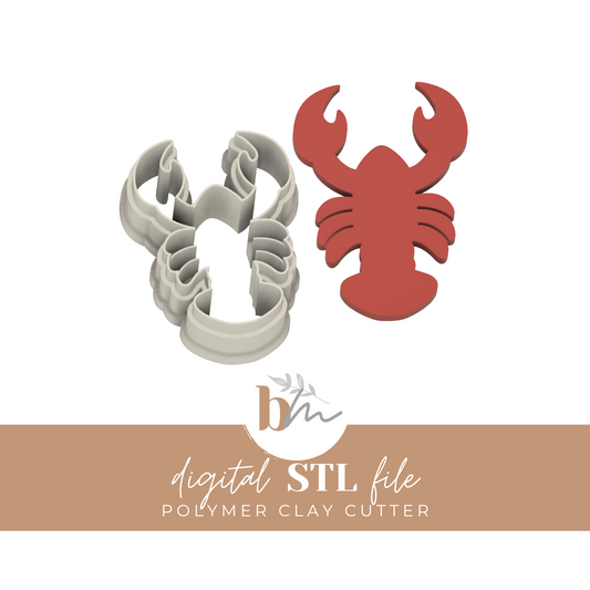 Lobster - 5 Sizes | Digital STL File | Polymer Clay Tools & Cutters
