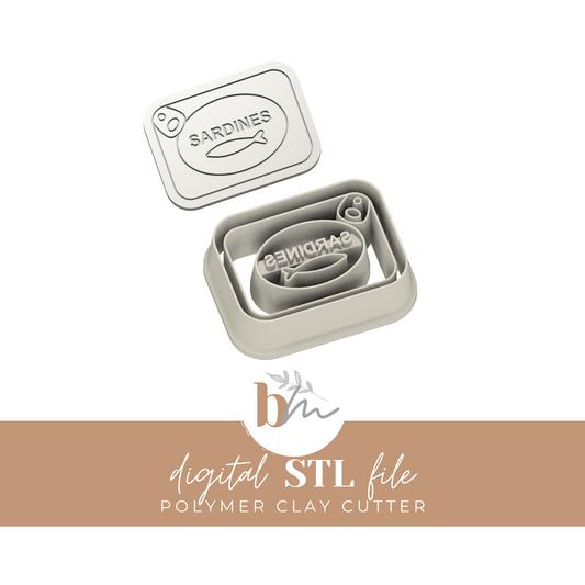 Sardine Can | Digital STL File | Polymer Clay Tools & Cutters