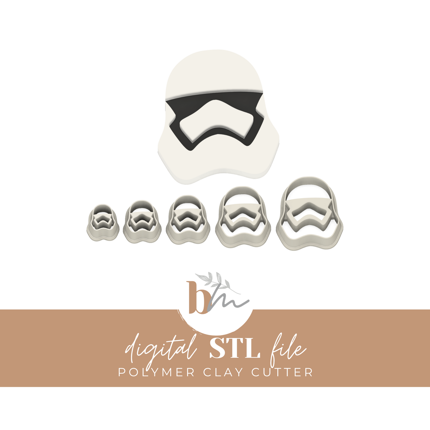 Storm Soldier - 5 Sizes | Digital STL File | Polymer Clay Tools & Cutters